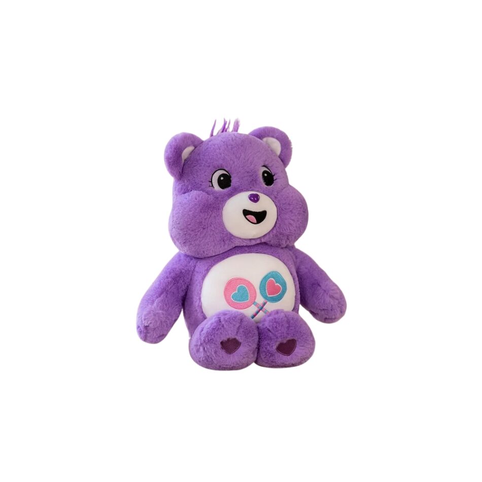 Peluche oreiller Bisounours câlin enfant coloré.