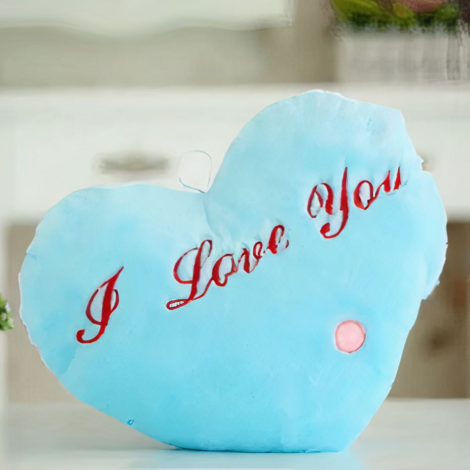 Peluche Oreiller Douceur Câlin d'Amour Bleu