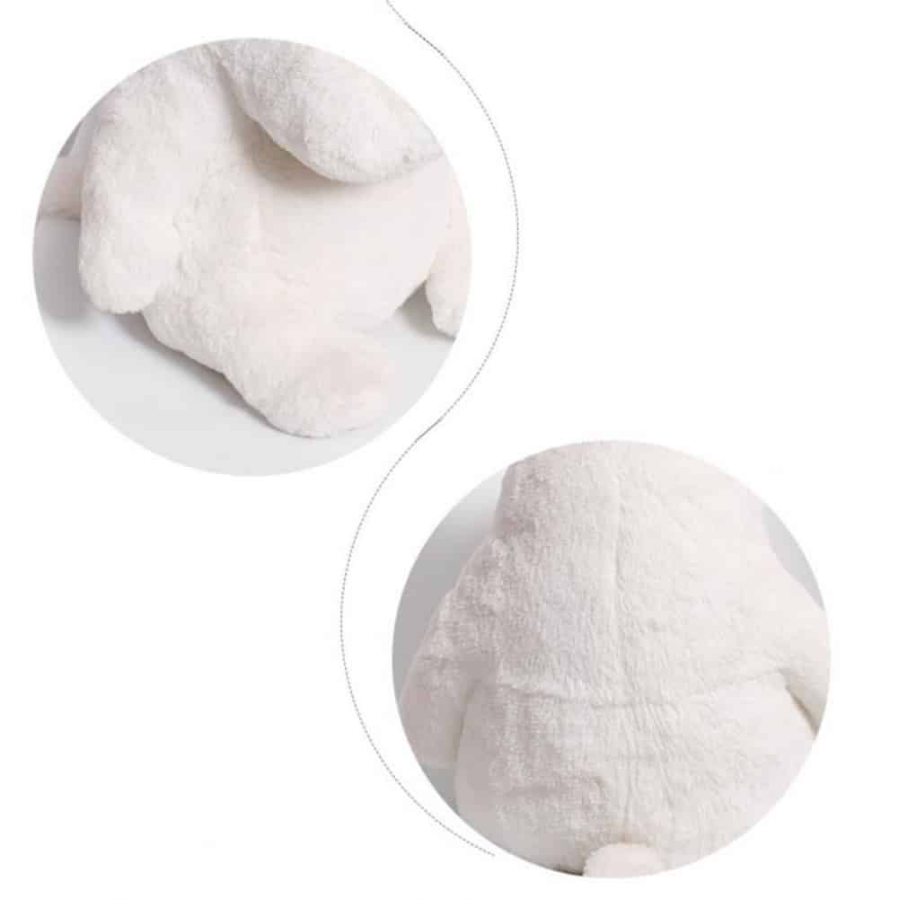Peluche oreiller hippopotame blanc doux confort maison - ByCosy