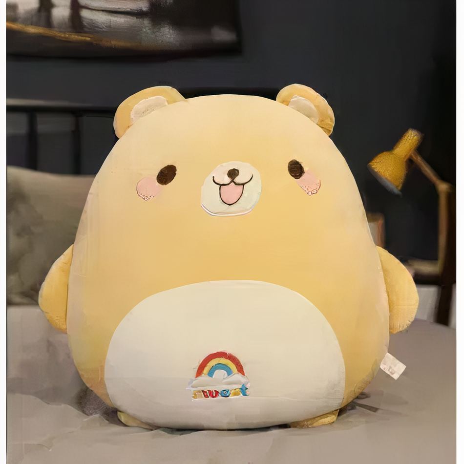 Peluche Ourson Arc-en-ciel Doux et Coloré pour Enfant Câlin