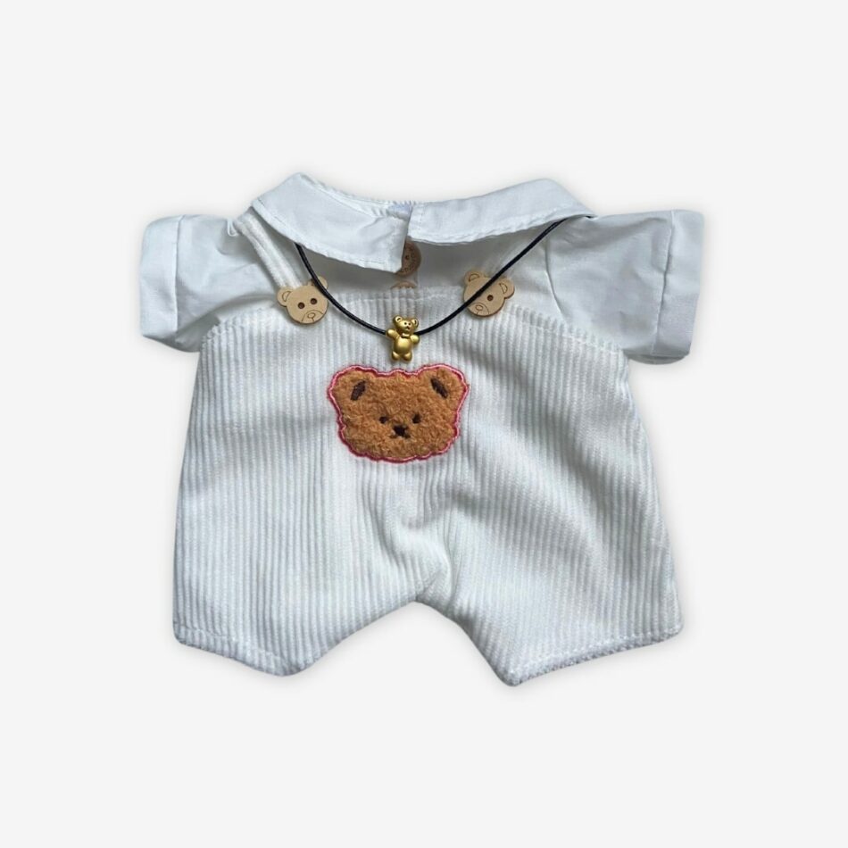 Peluche Ours Articulé Fait Main Blanche et Douce pour Enfant