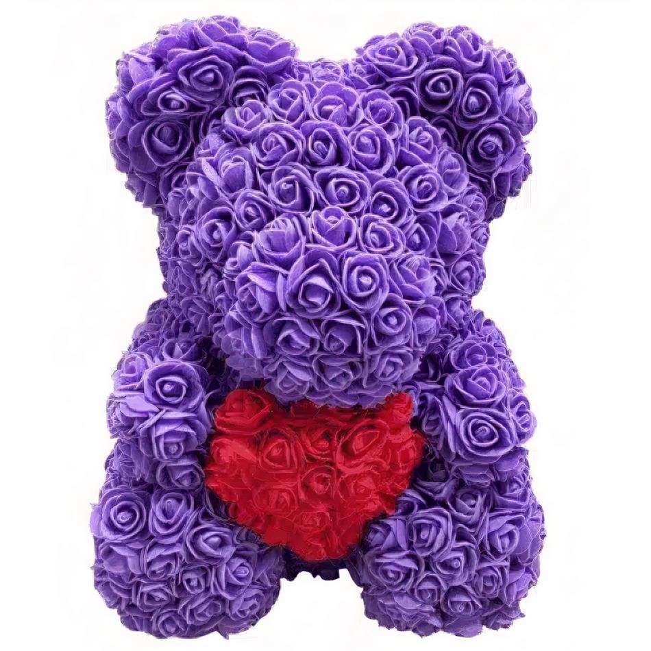 Peluche Ours Violet Douce Câline pour Enfant