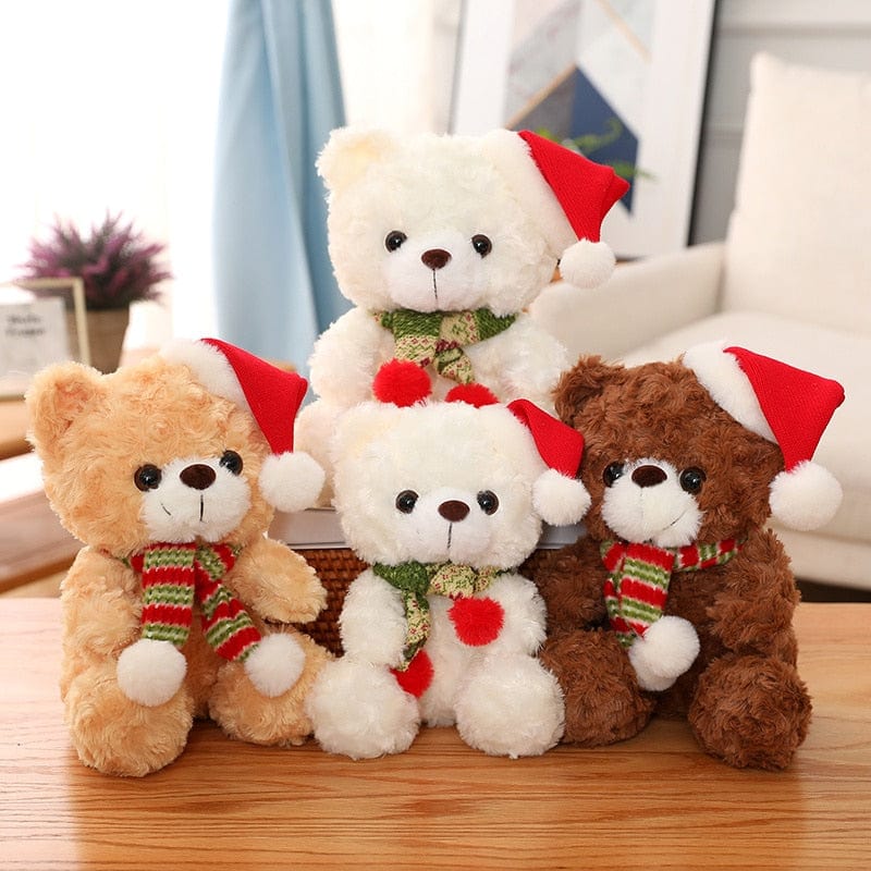Peluche Ourson de Noël avec Bonnet Rouge