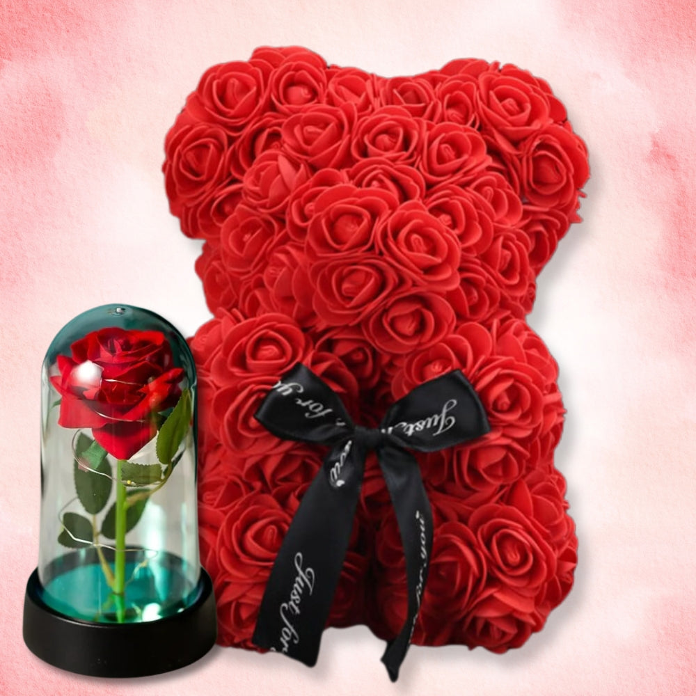 Peluche Ourson Rose Amour Romantique - Cadeau Éternel