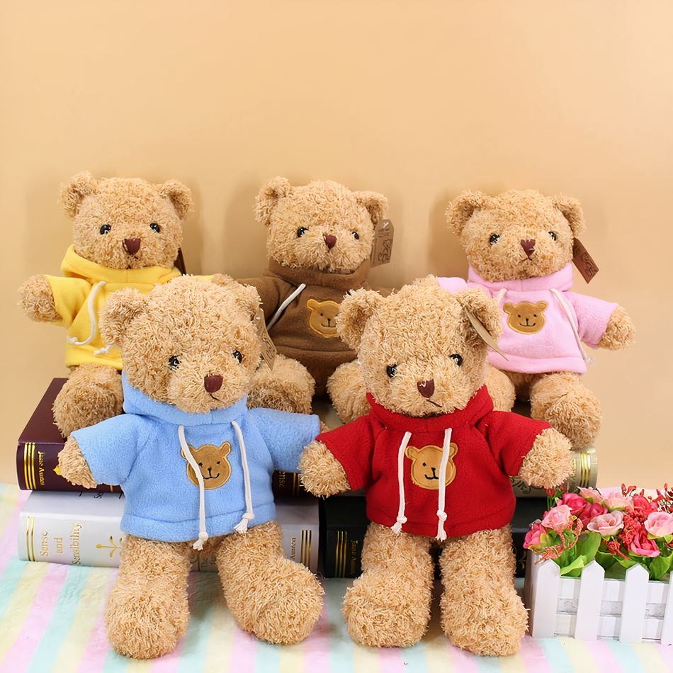 Peluche Ourson Rose Doux pour Enfant Câlin pendant l'Hiver Chaleureux.