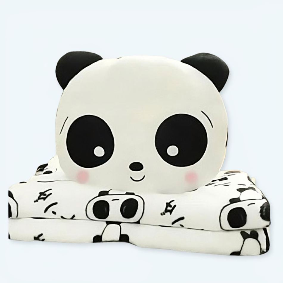 Peluche Panda Doux avec Couverture Chaleureuse