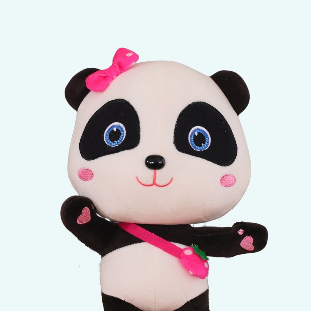 Peluche Panda Rose Baby Bus - Douce Compagnie Pour Enfant Câlin