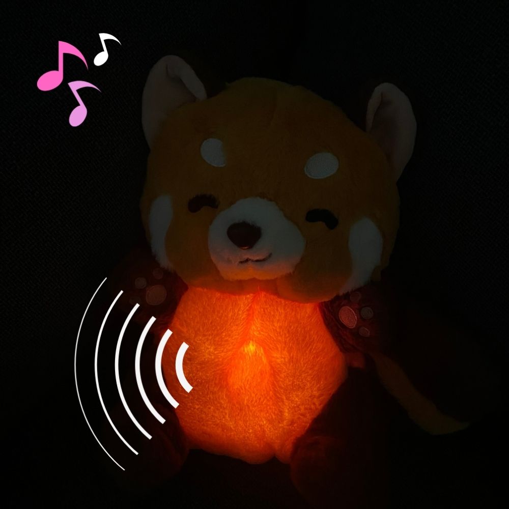 Peluche Panda Roux Doux - Berceuse Apaisante pour une Nuit Paisible