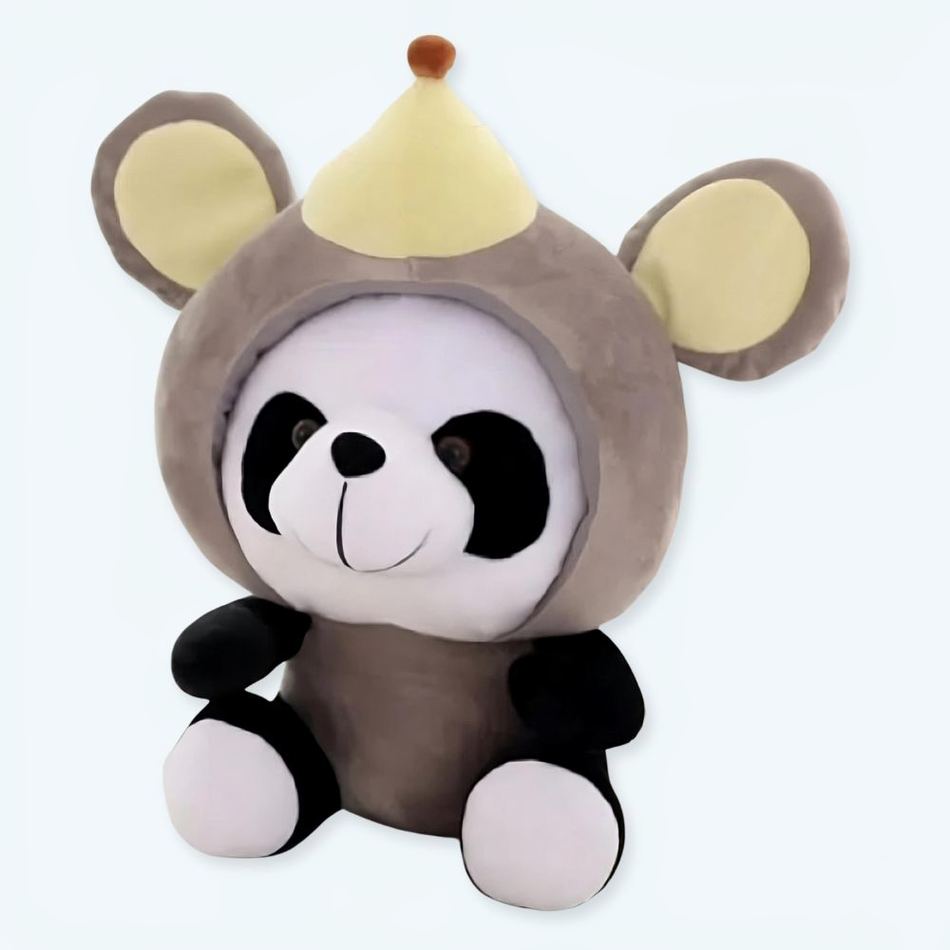 Peluche Panda Souris Adorable pour Enfant Doux et Câlin