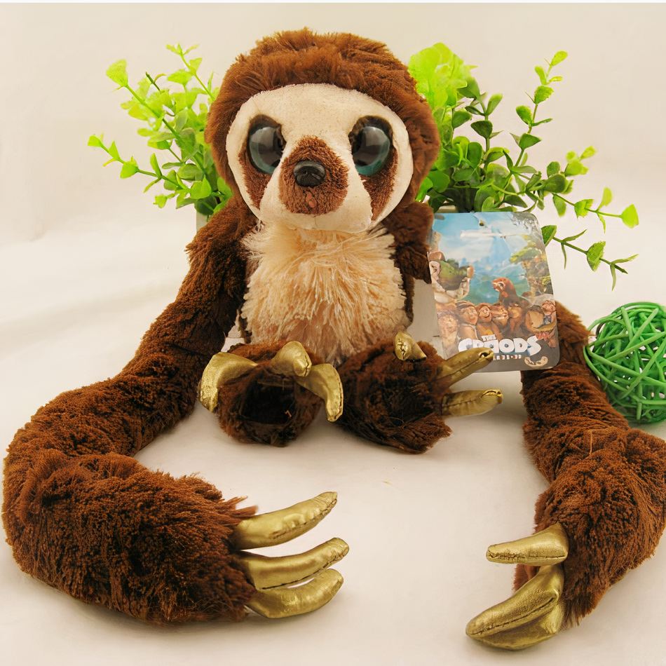 Peluche Paresseux Doux de la Jungle aux Bras Longs et Câlins
