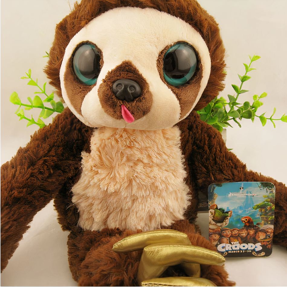 Peluche Paresseux Doux de la Jungle aux Bras Longs et Câlins