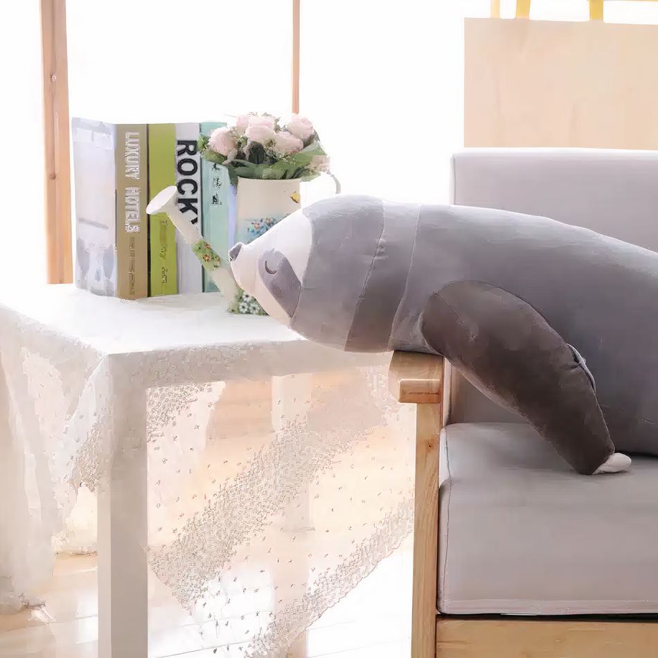 Peluche Paresseux Gris Doux Cocooning d'Hiver