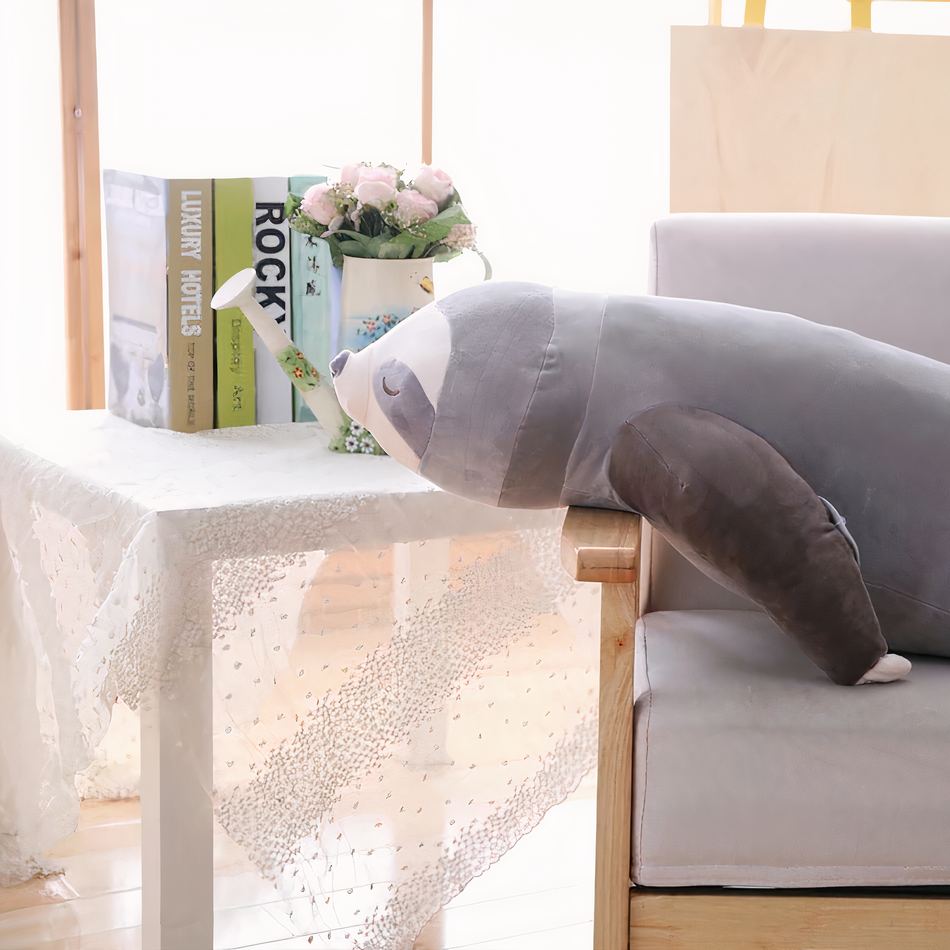 Peluche Paresseux Gris Doux Cocooning d'Hiver