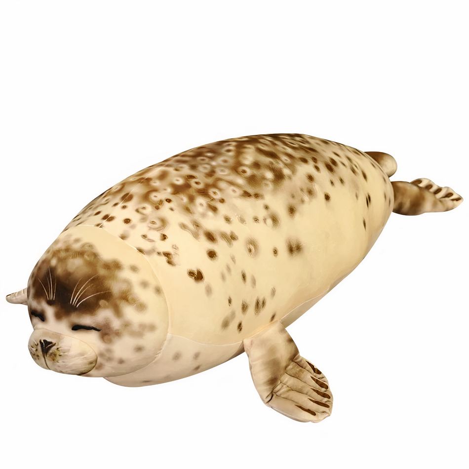 Peluche phoque XXL réaliste et douce - Hiver câlin déco