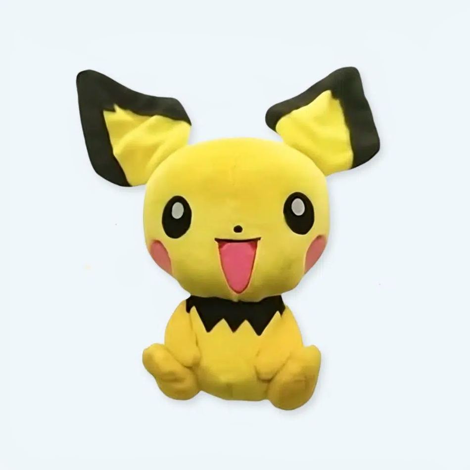 Peluche Pichu Pokémon - Jaune, Sourire Éclatant