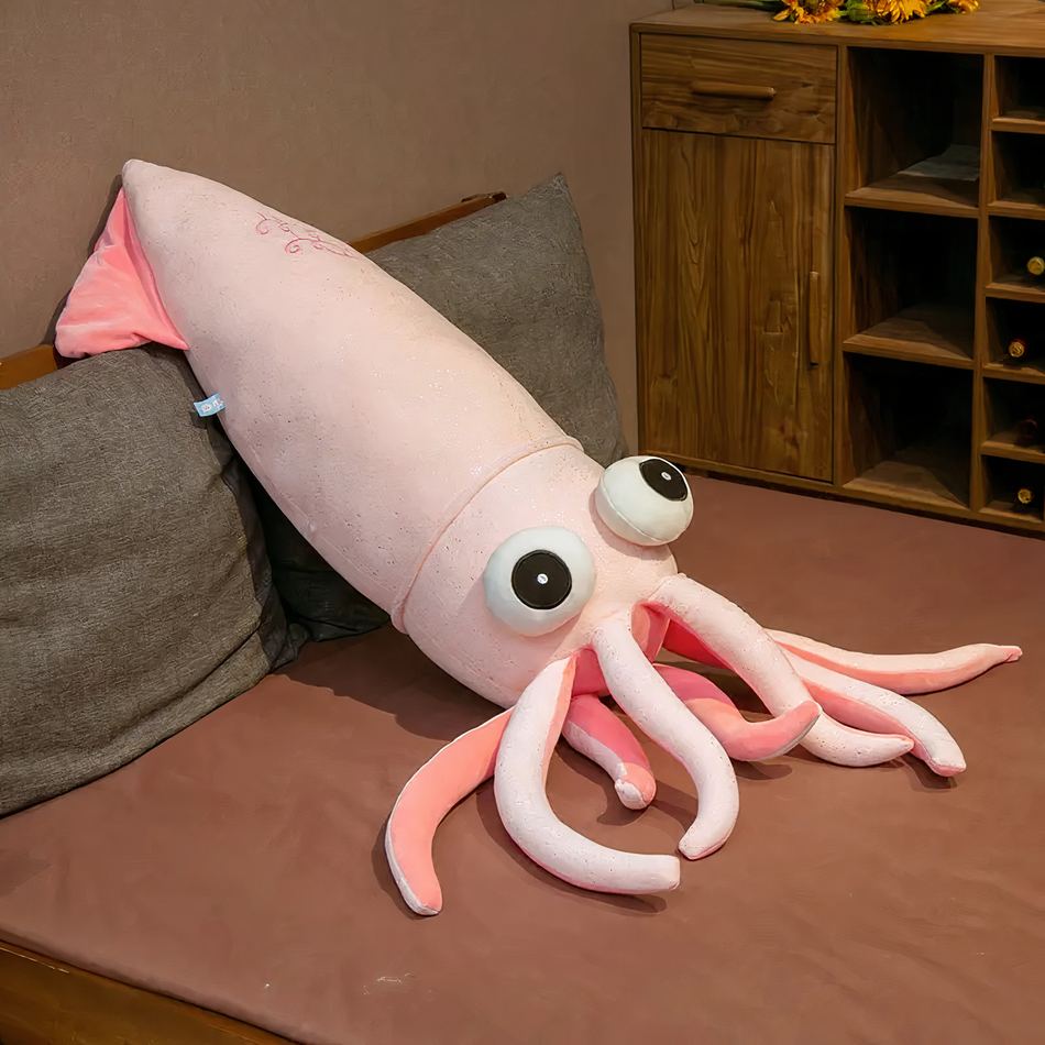Peluche pieuvre océan doux pour enfant.