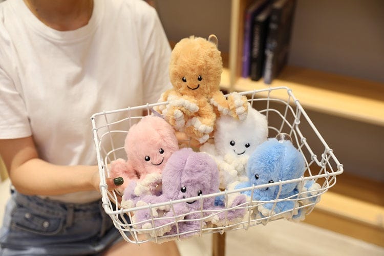 Peluche OctoJoue contente et colorée