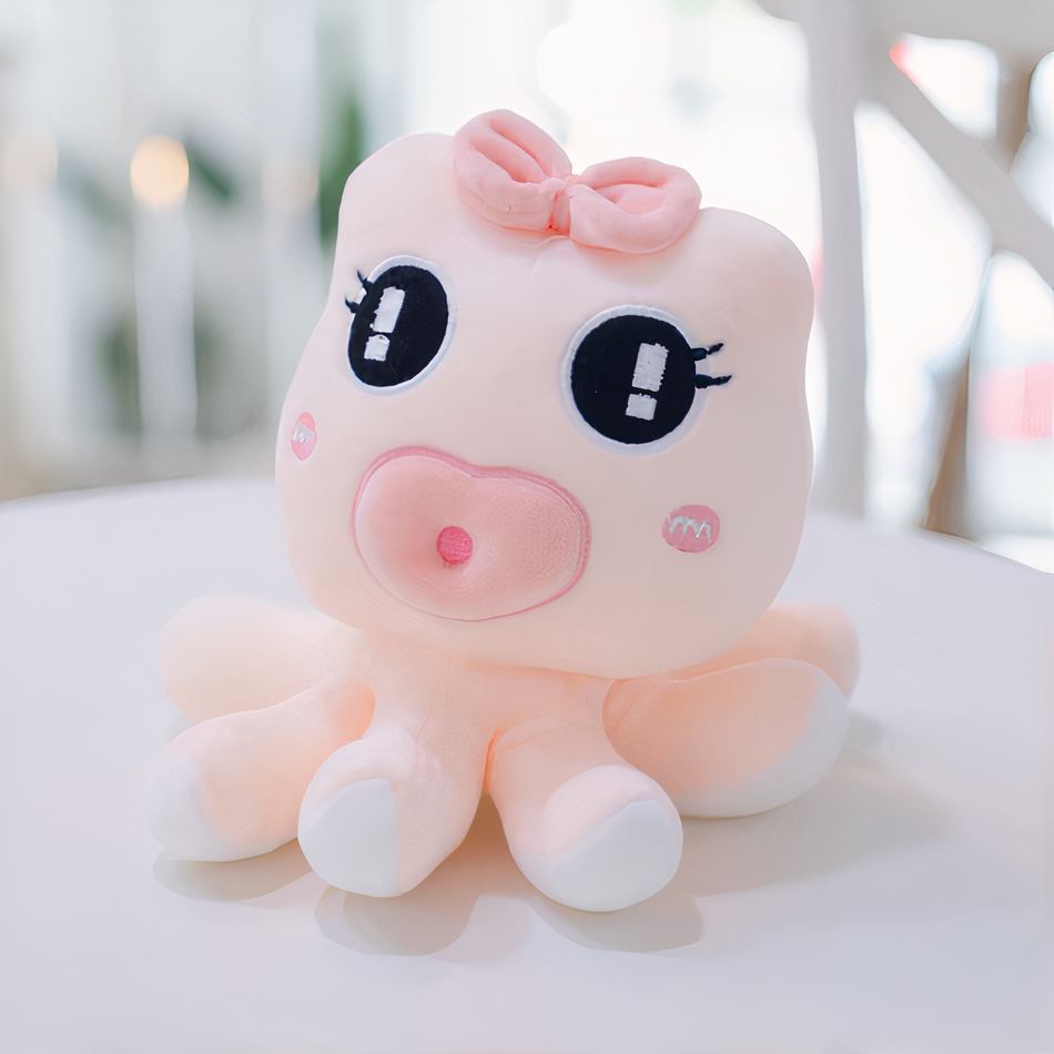 Peluche pieuvre Océlaine douce pour enfant