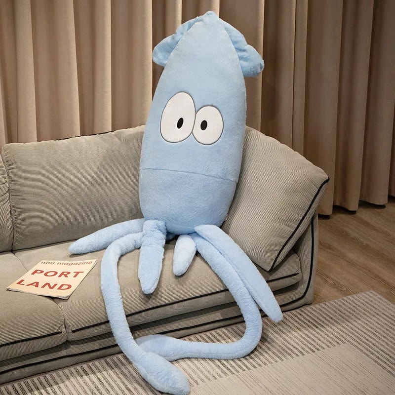 Peluche pieuvre géante à grands yeux