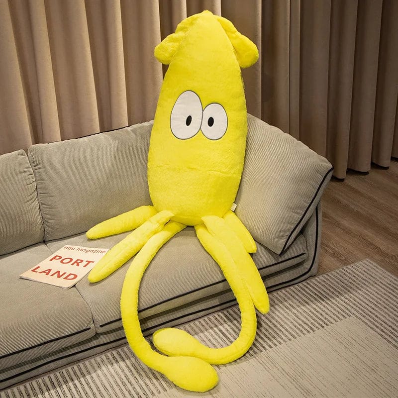 Peluche pieuvre géante à grands yeux