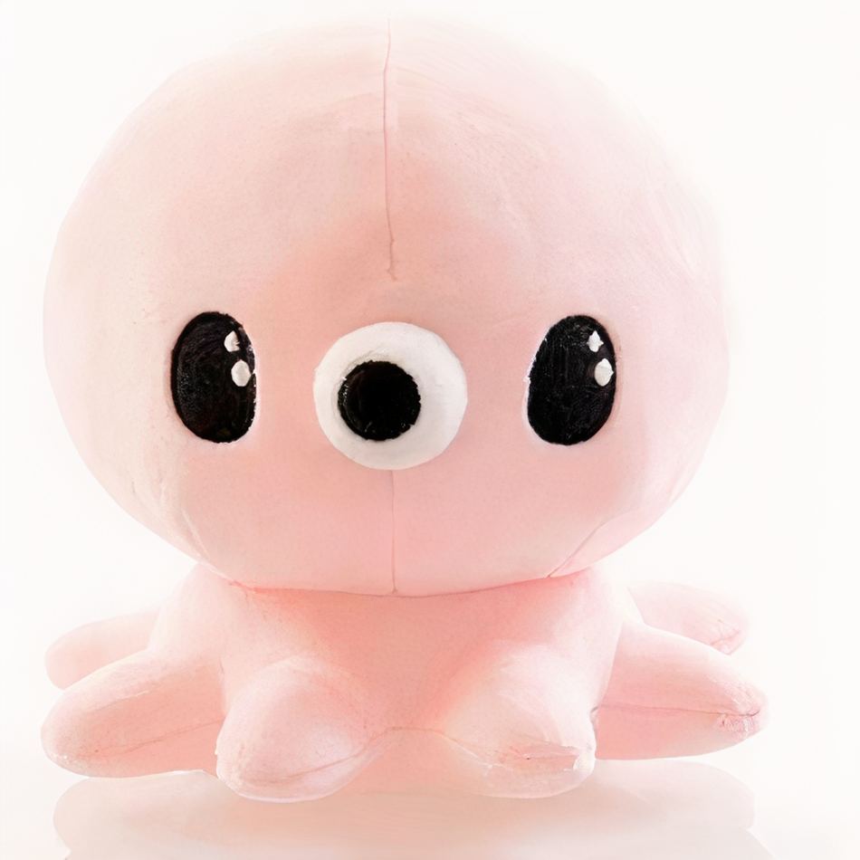 Peluche pieuvre kawaii rose, douce câlin - pour enfant hiver