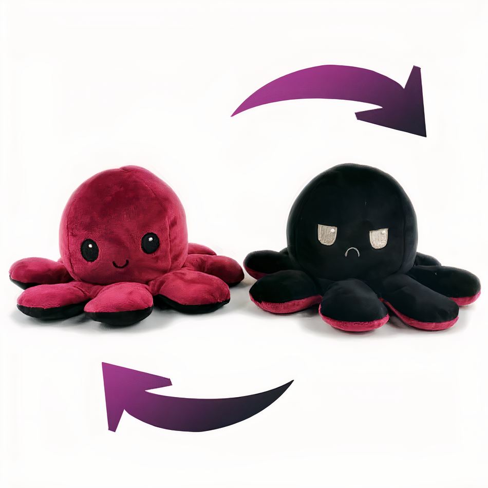 Peluche octopus réversible adorable et ludique enfant océan