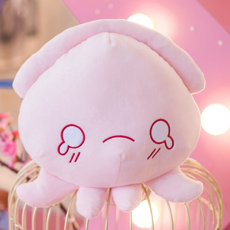 Peluche Octoire Rose Expressive