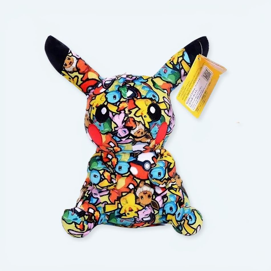 Peluche Pikachu Street Art - Déco Colorée pour Chambre d'Enfant