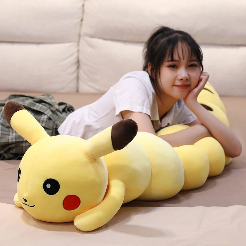 Peluche Pikachu géante jaune douce - Idéale pour décorer la chambre