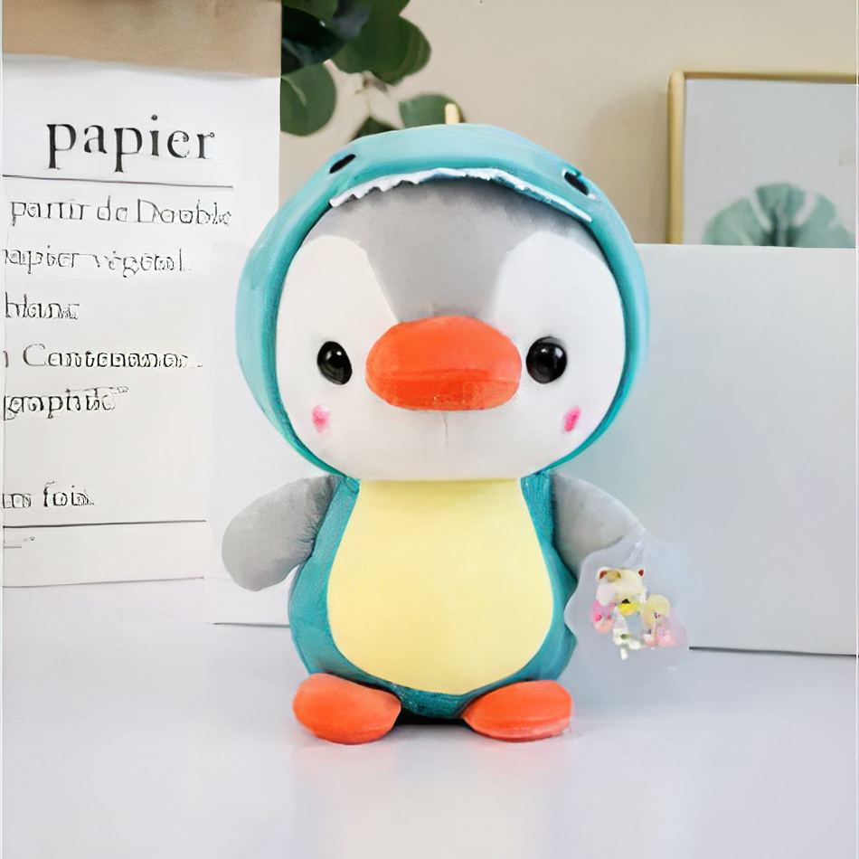 Peluche pingouin dinosaure - Mignon déguisement enfant doux