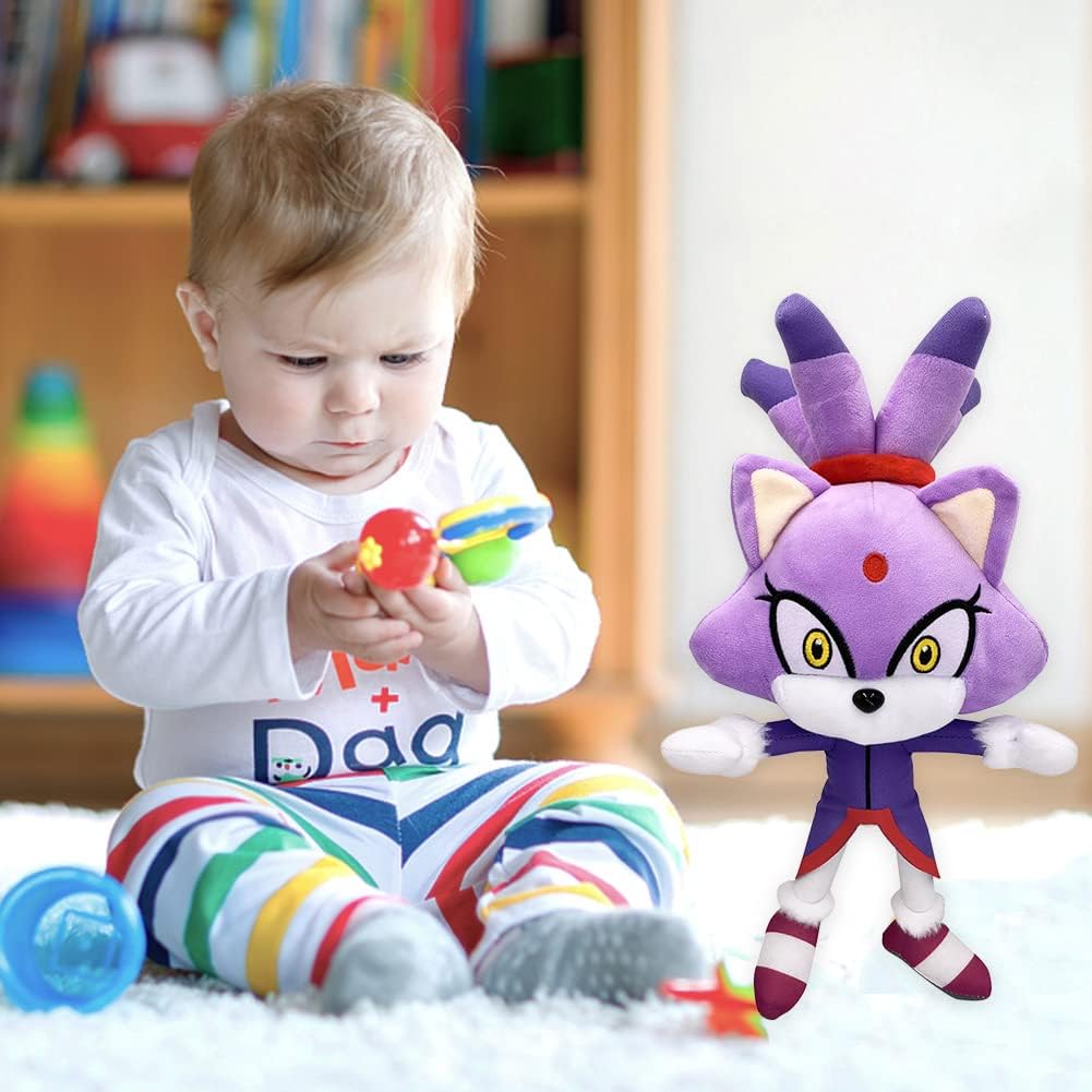 Peluche Princesse Blaze Chat Doux Sonic Câlin Bébé
