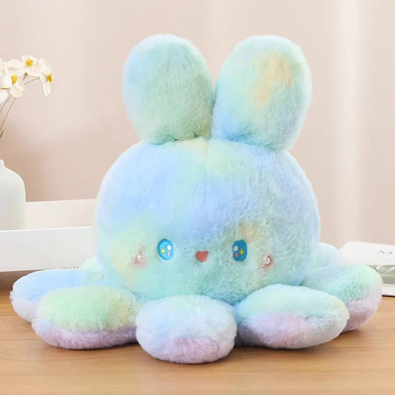 Peluche réversible aux grandes oreilles douces et colorées