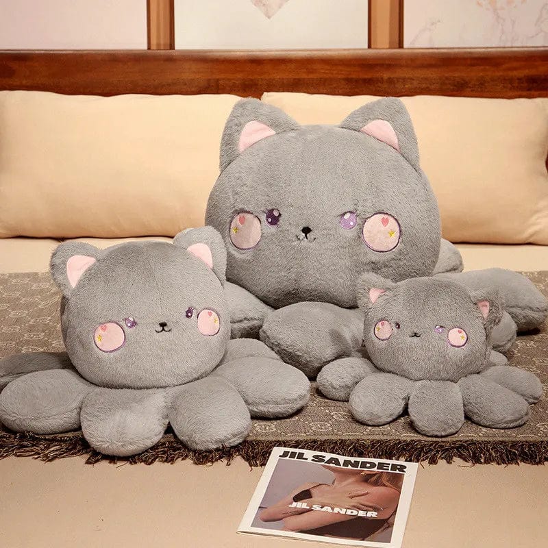 Peluche réversible chat gris - Boutique LovelyPets