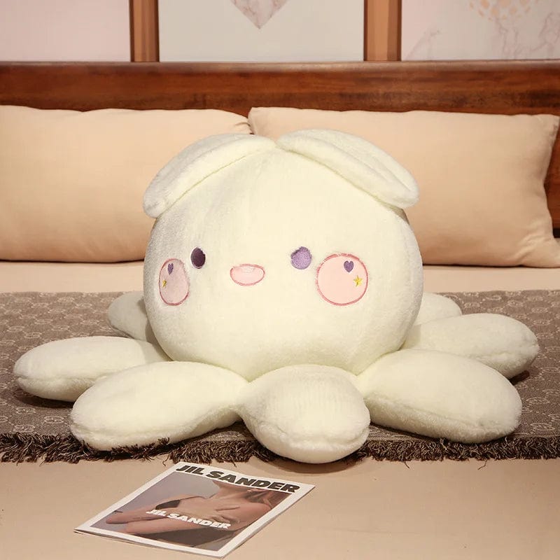 Peluche réversible Lapin Blanc Affectueux