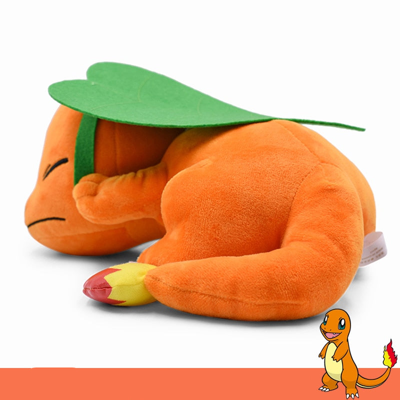 Peluche Salamèche câline kawaii douce et endormie pour enfant