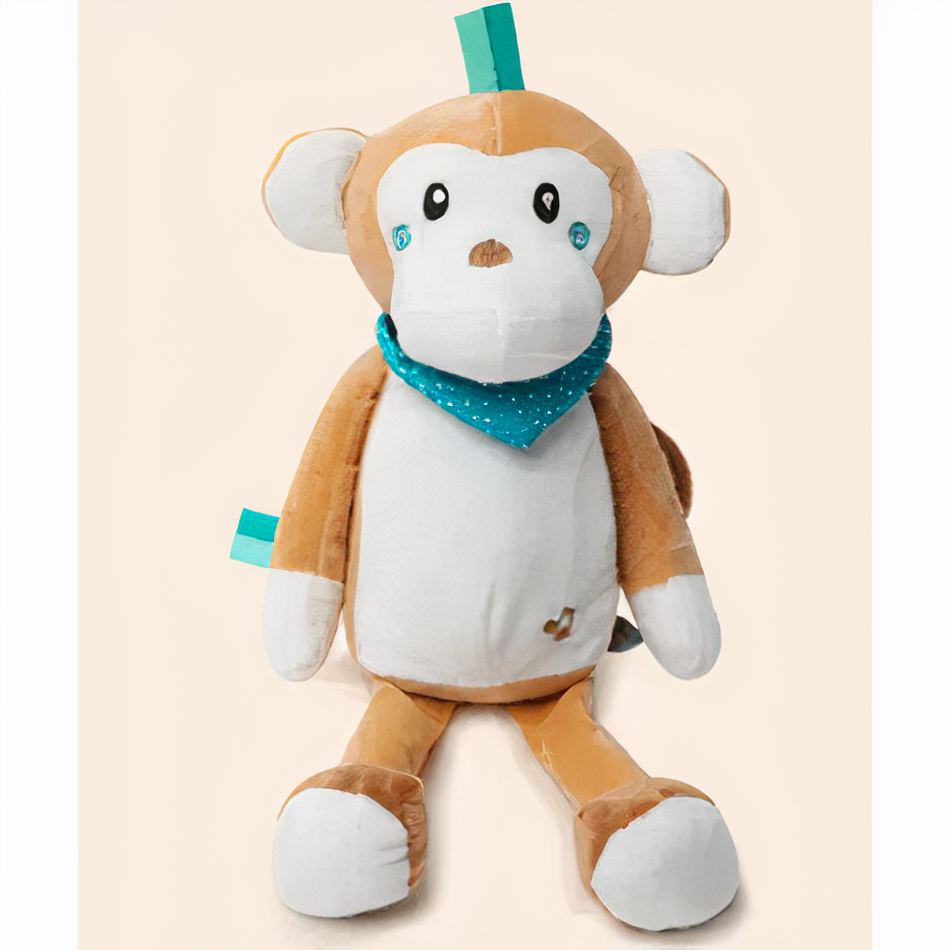 Peluche Singe Musical Doux Enfant : Compagnon Idéal Pour les Câlins Nocturnes