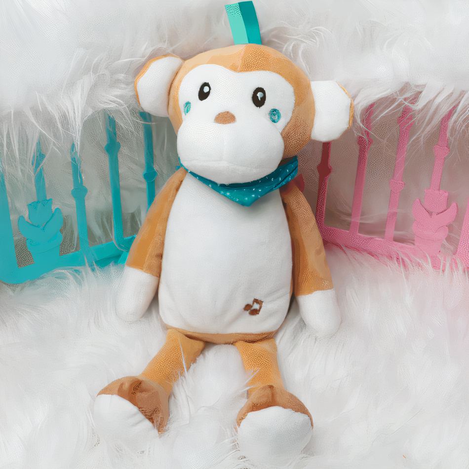 Peluche Singe Musical Doux Enfant : Compagnon Idéal Pour les Câlins Nocturnes