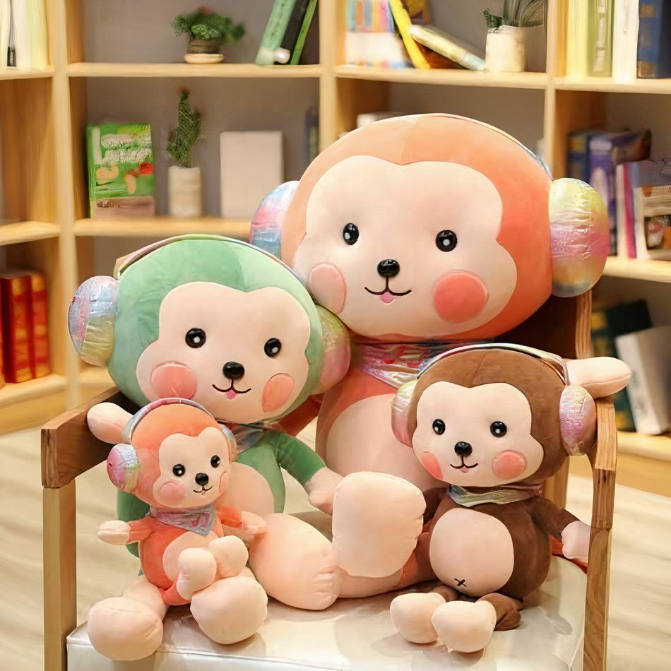 Peluche Singe Rouge - Mignon, Douce et Câline pour Enfant