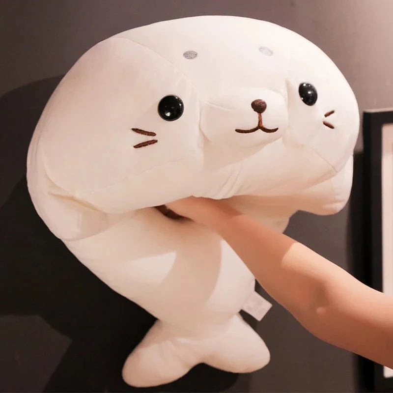 Peluche Squishmallow : Phoque Blanc Heureux