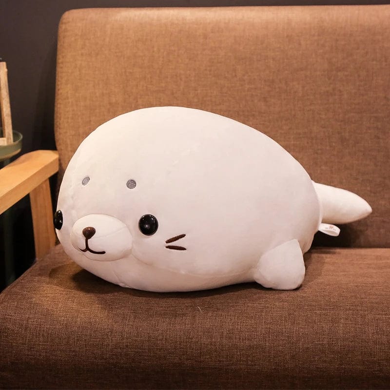 Peluche Squishmallow : Phoque Blanc Heureux