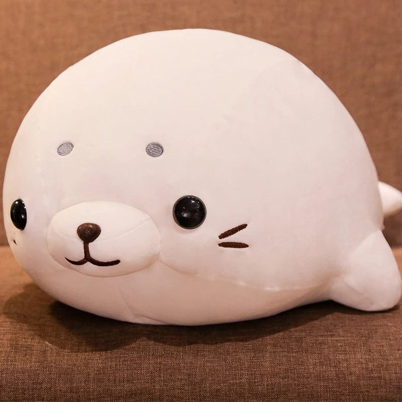 Peluche Squishmallow : Phoque Blanc Heureux