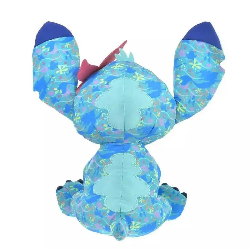 Peluche Stitch bleu clair - Fleur rose
