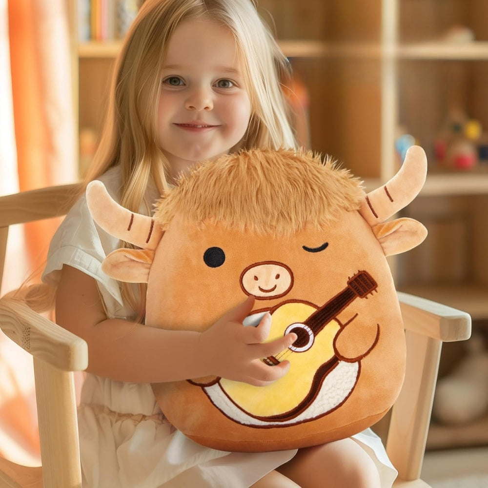Squishmallow Peluche Taureau Musicien