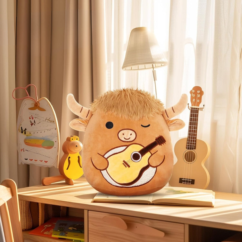 Squishmallow Peluche Taureau Musicien