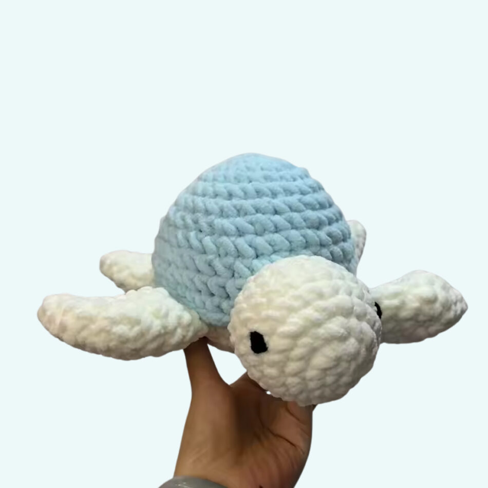 Peluche Tortue de Mer Crochet Douce pour Enfant - Océan Charmant
