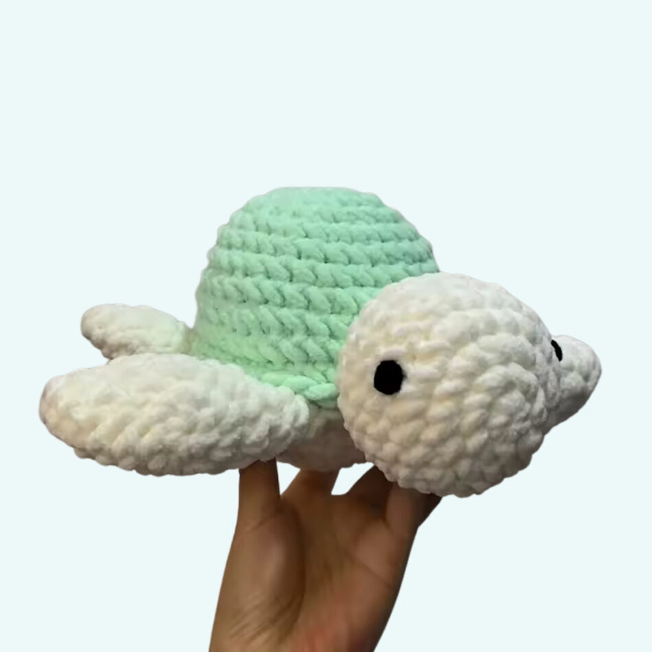 Peluche Tortue de Mer Crochet Douce pour Enfant - Océan Charmant