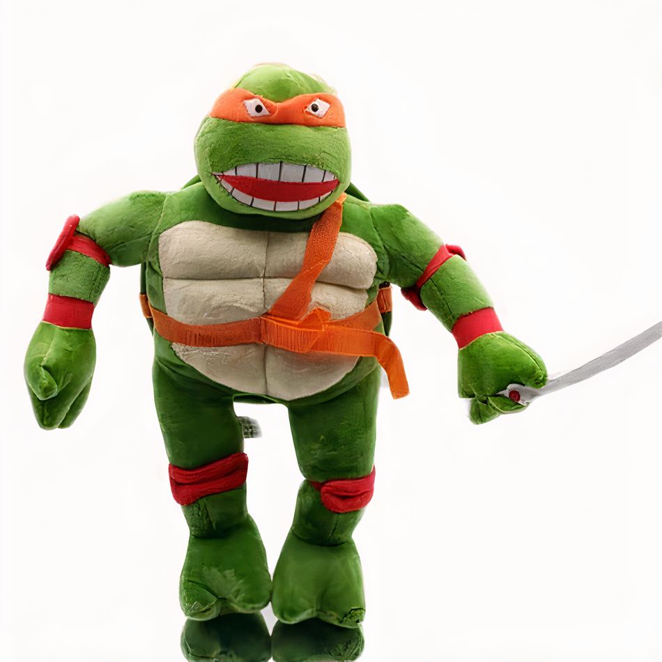 Peluche Tortue Ninja douce verte - Figurine héros pour enfant