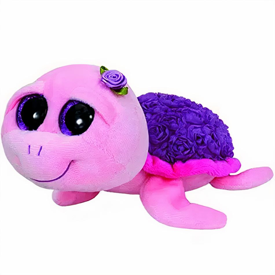 Peluche tortue rose douce pour chambre d'enfant câlin