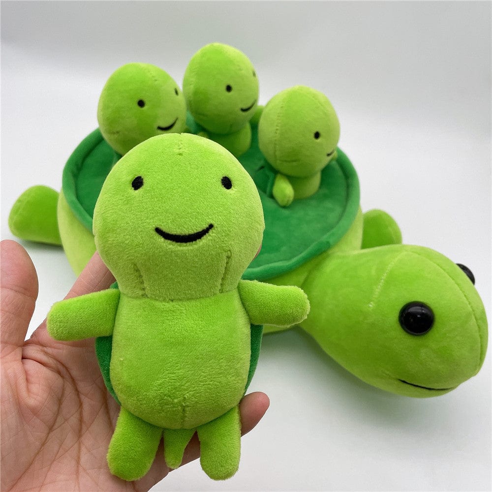 Collection Peluche : Tortue Verte et ses Bébés Tortues