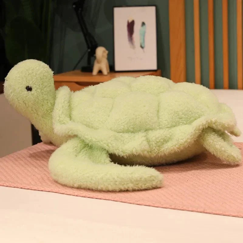 Peluche Tortue Verte et Peluche Poilue
